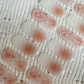 Blush Bloom peach floral semi-cured gel nail strips by LAVU