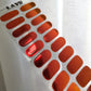 Burnt Copper metallic deep copper semi-cured gel nail strips by LAVU