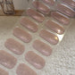 Champagne Beige shimmer semi-cured gel nail strips by LAVU