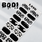 Boo Crew black and white ghost Halloween semi-cured gel nail strips by LAVU