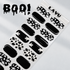 Boo Crew black and white ghost Halloween semi-cured gel nail strips by LAVU