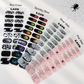 LAVU Halloween semi-cured gel nail strips featuring spiderwebs, ghosts and colourful spooky designs