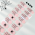 Pink Web pink spiderweb and ghost Halloween semi-cured gel nail strips by LAVU