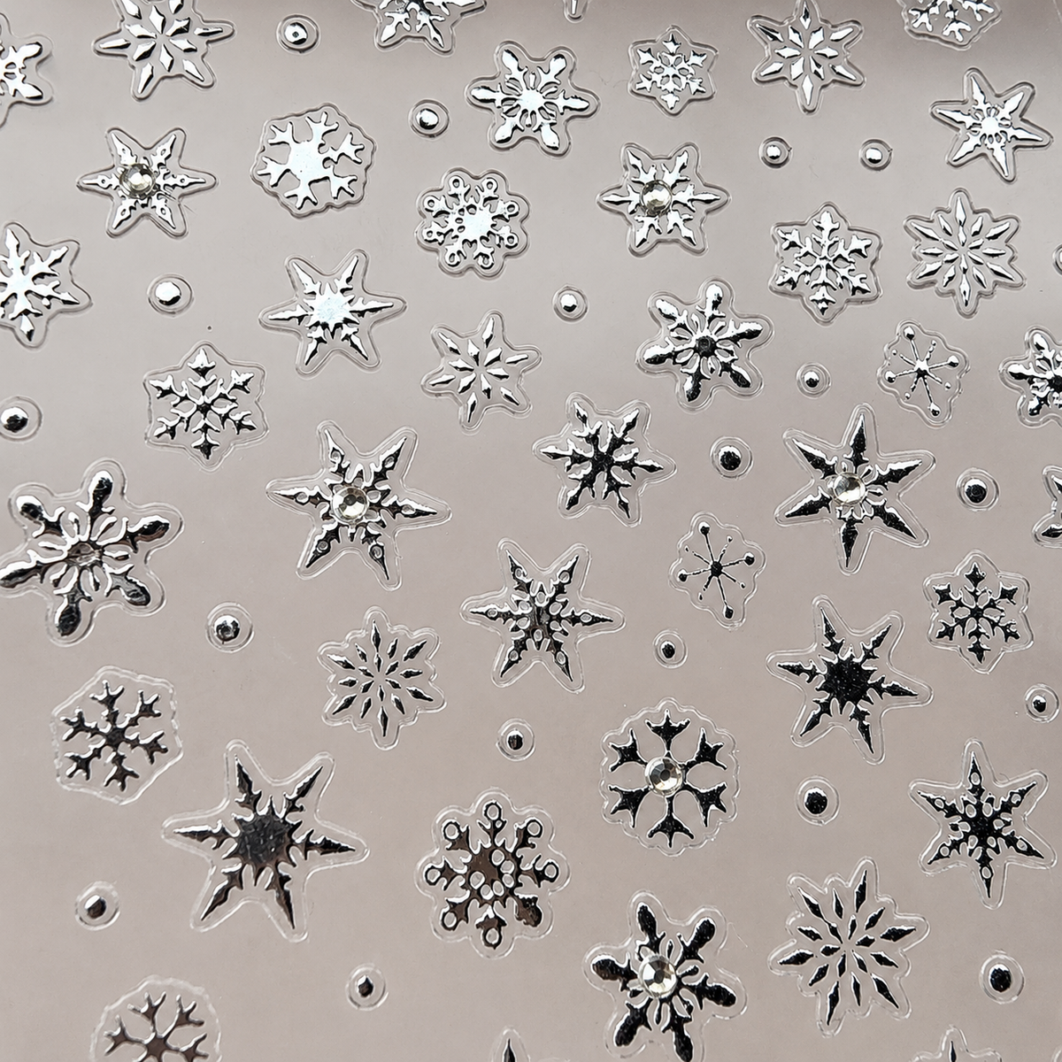 [Nail Art Decals] Silver Frost